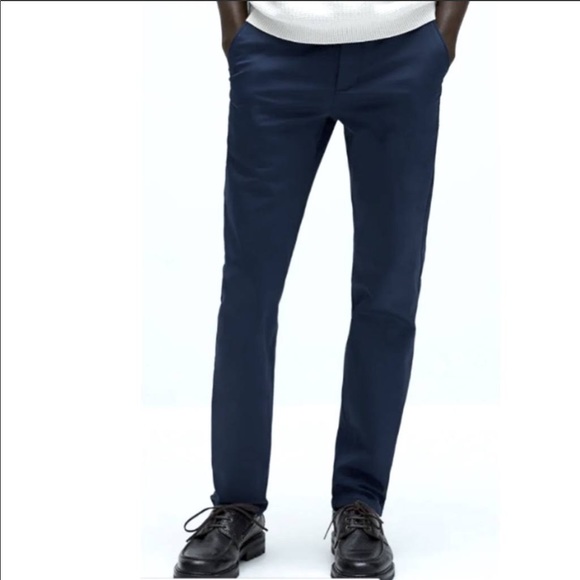 Zara Pants Zara Navy Dress Up Chino Pants Poshmark